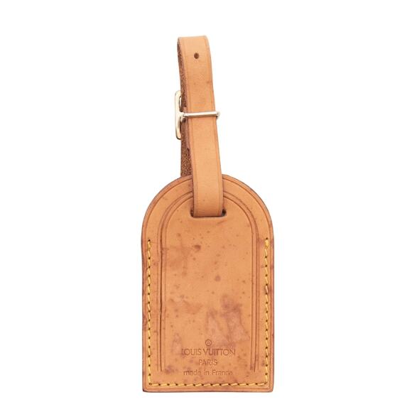 Authentic Louis Vuitton Vachetta Leather Luggage Name Tag 20 - Picture 1 of 5